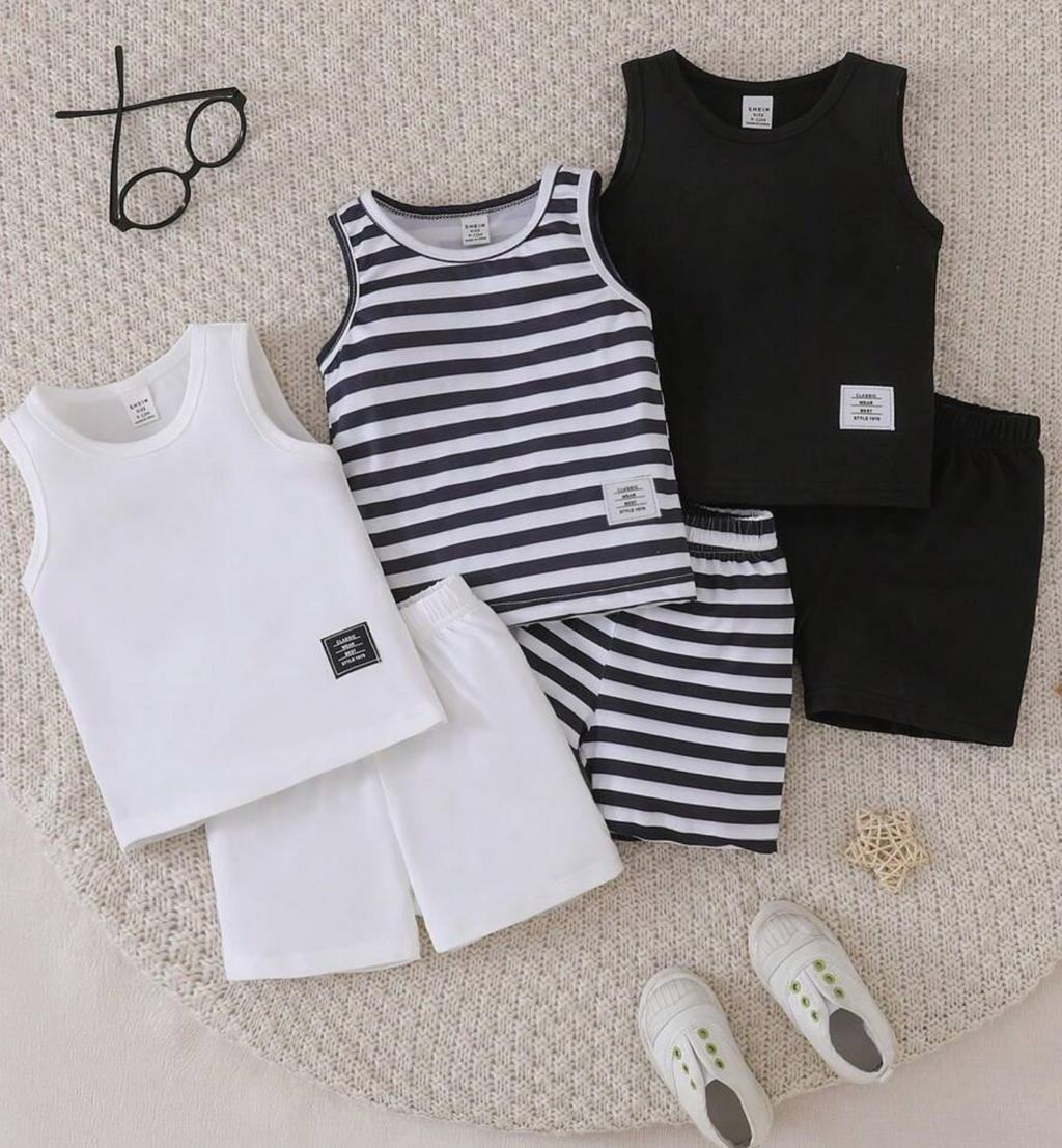 Playful Pals 6 Packs Baby Boy Summer Outfit Set